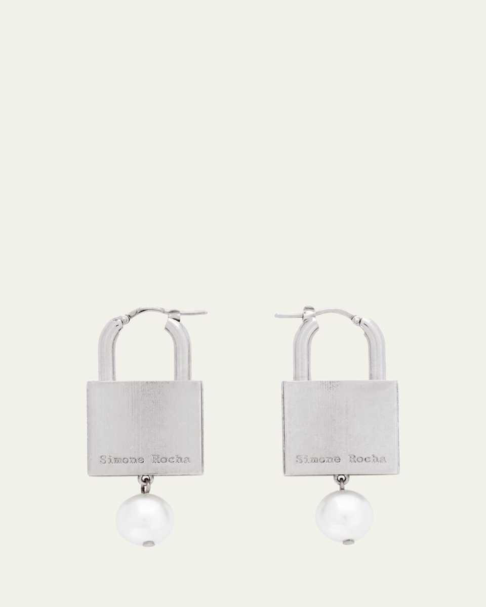 Pearly Padlock Earrings